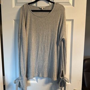 Lucky Brand Gray Ribbed Sweater